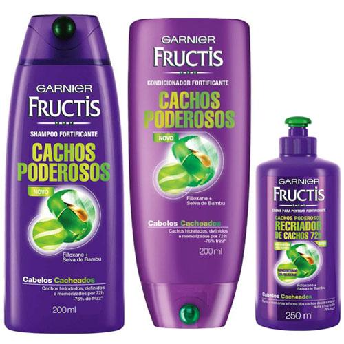 Kit Frutics Shampoo Anticaspa + Condicionador e Creme para Pentear Cachos - Garnier