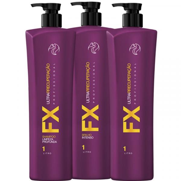 Kit FX Ultra Recuperação Fox Limpeza Profunda - (3 X 1000ml) - Fox Professional