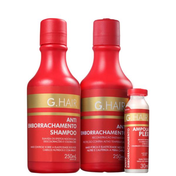 Kit G.hair Antiemborrachamento Tratamento (3 Produtos)