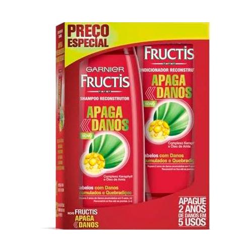 Kit Garnier Fructis Apaga Danos Shampoo 400ml + Condicionador 200ml