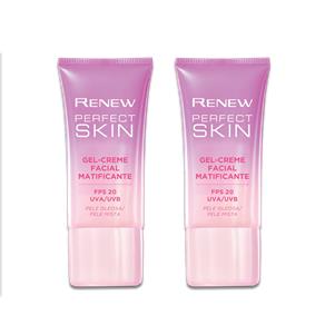 Kit Gel-creme Facial Renew Perfect Skin Matificante 30g