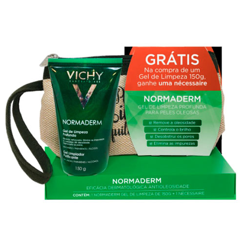 Kit Gel de Limpeza Vichy Normaderm 150g + Necessaire