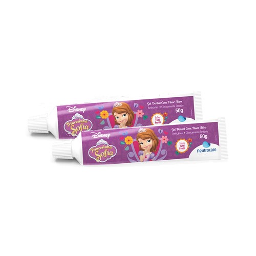 Kit Gel Dental Neutrocare Disney Princesa Sofia 50g com 50% de Desconto na 2º Unidade