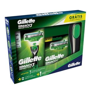 Kit Gillette Mach3 Sensitive - 2 Cargas