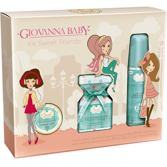 Kit Giovanna Baby Candy Mini: Colônia + Desodorante + Lip Balm