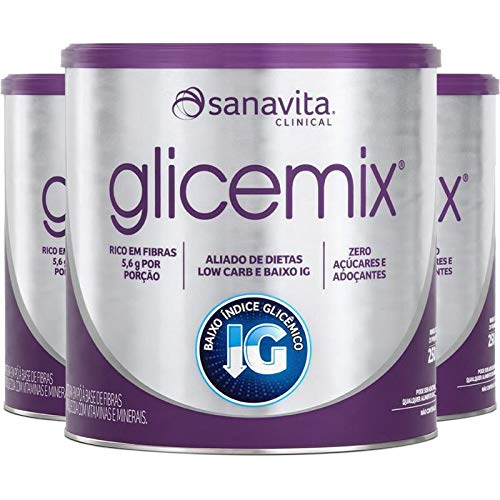 Kit 3 Glicemix IG Controlador Glicêmico Sanavita 250g