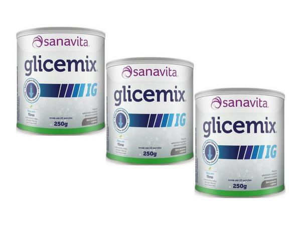 Kit 3 Glicemix Ig Controlador Glicêmico Sanavita 250g