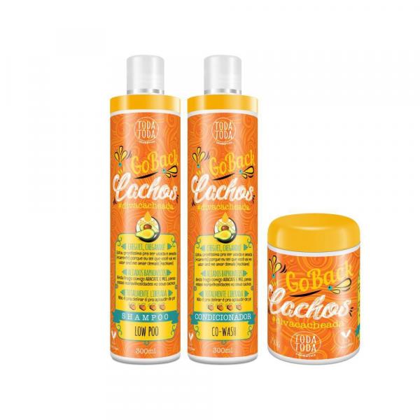 Kit Go Back Cachos Shampoo + Condicionador + Máscara 250g - Toda Toda Cosmetics