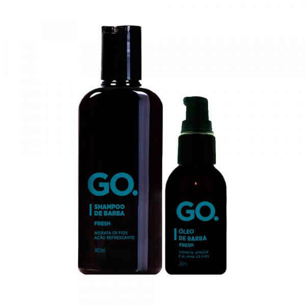 Kit Go. Fresh Shampoo 140ml + Óleo para Barba 25ml