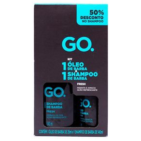 Kit GO Fresh Shampoo e Óleo para Barba (2 Produtos) Conjunto