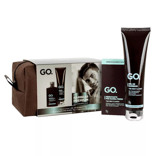 Kit Go Gel de Barbear 90g + Hidratante Pós-barba Fresh 70g