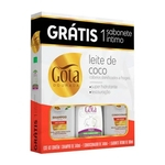 Kit Gota Dourada Leite de coco sh + cond 340ml + sab. íntimo