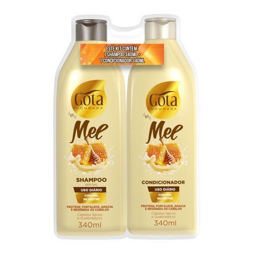 Kit Gota Dourada Shampoo + Condicionador 340ml Mel
