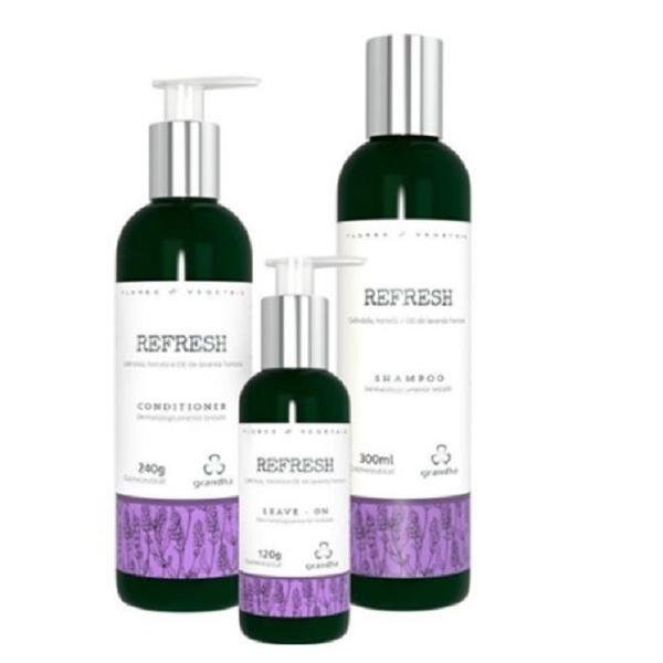Kit Grandha Refresh Flores Vegetais Shampoo Condicionador Leave-in
