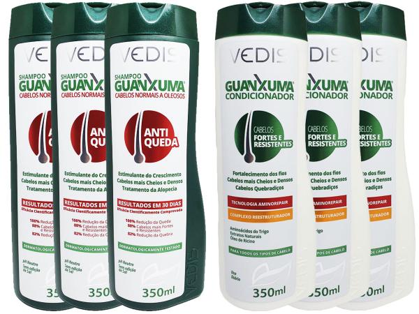 Kit Guanxuma 3 Shampoo + 3 Condicionadores - Vedis