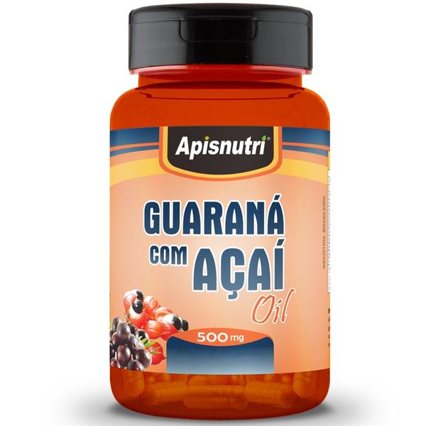 Kit 3 Guaraná com Açaí 500mg Oil Apisnutri 120 Cápsulas