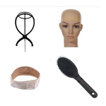 Kit Hair Grip + Suporte + Escova + Wig Cap Bege Para Peruca