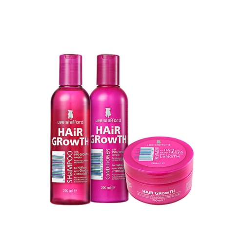Kit Hair Growth Shampoo 200ml + Condicionador 200ml + Máscara 200ml Lee Stafford