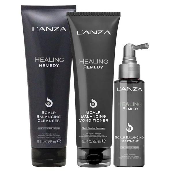 Kit Healing Remedy Cleanser Shampoo, Condicionador e Scalp Balancing Treatment Lanza