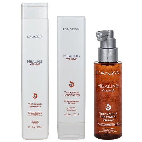 Kit Healing Volume Shampoo, Condicionador e Thickening Treatmente Lanza