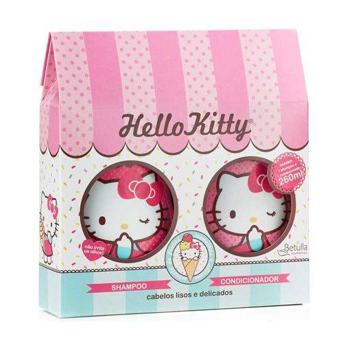 Kit Hello Kitty Shampoo e Condicionador Cabelo Liso 520ml