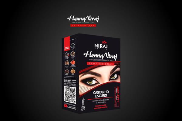 Kit Henna Cast Escuro + Fix Sobrancelhas Niraj