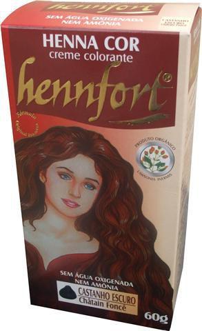 Kit 2 Henna Hennfort em Creme 60g - Castanho Escuro