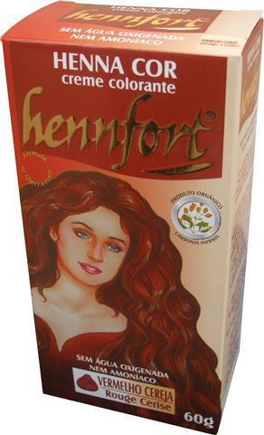 Kit 2 Henna Hennfort em Creme 60g - Vermelho Cereja