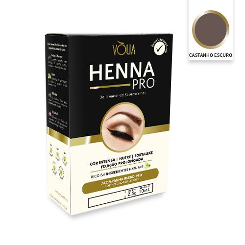 Kit Henna Pro Castanho Escuro Vòlia PA003
