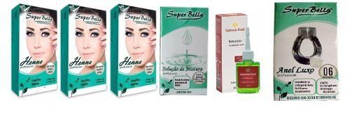 Kit Henna S.bella ( 9 Produtos ) - Super Bella