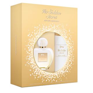 Kit Her Golden Secret EDP Antonio Banderas – Perfume Feminino 80 Ml + Desodorante 150 Ml Kit