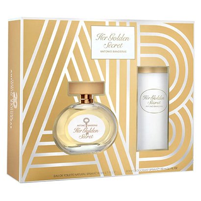 Kit Her Golden Secret EDP Antonio Banderas – Perfume Feminino 80 Ml + Desodorante 150 Ml