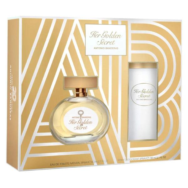 Kit Her Golden Secret EDP Antonio Banderas Perfume Feminino 80 Ml + Desodorante 150 Ml
