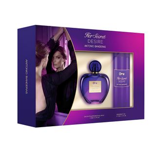 Kit Her Secret Desire Eau de Toilette Antonio Banderas - Perfume Feminino 80ml + Desodorante Kit