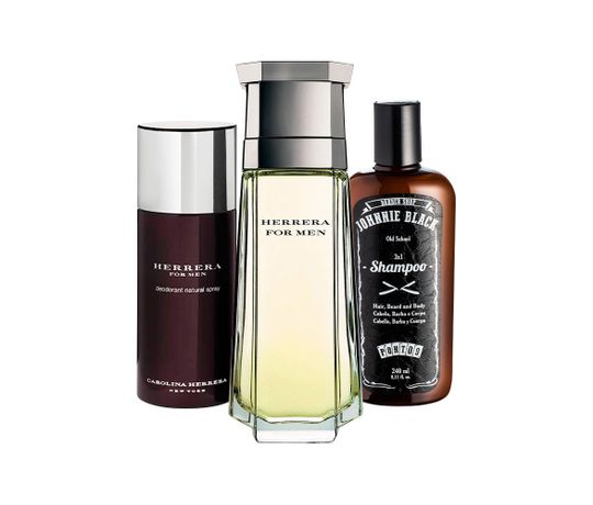 Kit Herrera Men (Perfume 50ml + Desodorante + Shampoo 3 X 1) 50 Ml