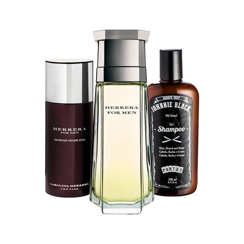 Kit Herrera Men (Perfumes 50ml + Desodorante + Shampoo 3 X 1) 50 Ml