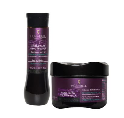 Kit Hidra Color Shampoo e Máscara Marsala - Hidrabell