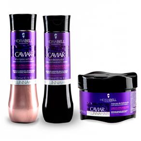 Kit Hidrabell - Hidra-Caviar Shampoo 300ml + Condicionador 300ml + Máscara 300g