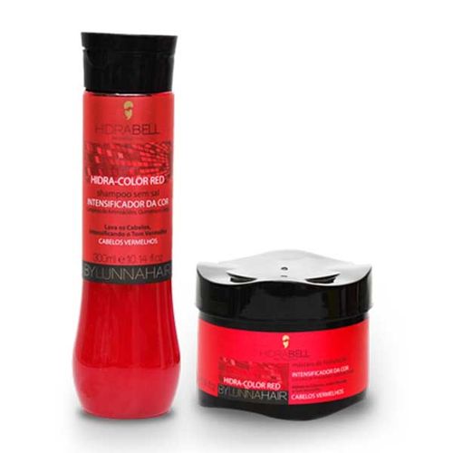 Kit Hidrabell Hidra Color Red Shampoo 300ml + Máscara 300g