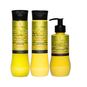 Kit Hidrabell - Hidra-Nutri Silicone Shampoo 300ml + Condicionador 300ml + Leave-in 220ml