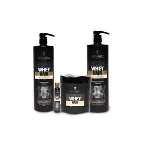 Kit Hidrabell Whey Hair Protein Shampoo Condicionador Ampola Máscara