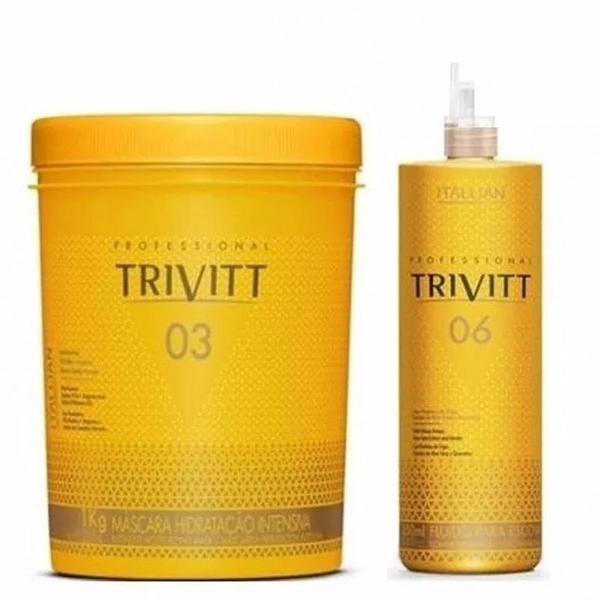 Kit Hidratação Intensiva 1kg e Fluído Para Escova Trivitt