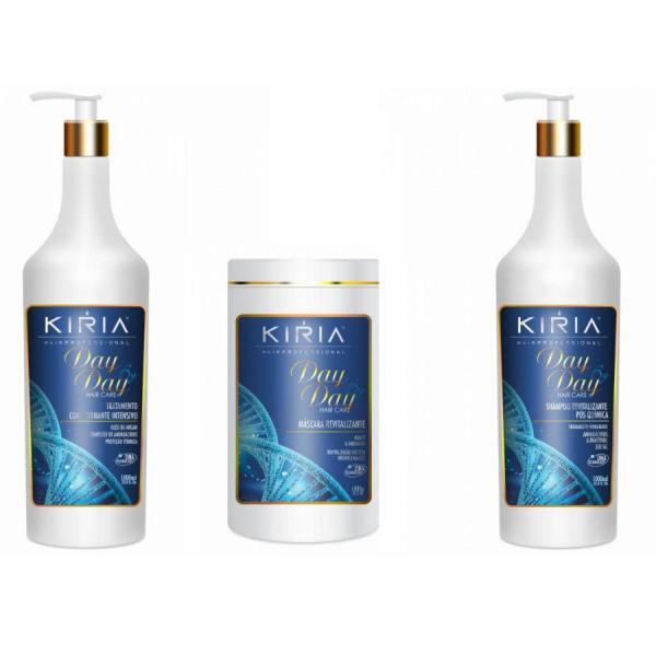 Kit Hidratação Reconstrução Nutrição Intensiva Day By Kiria 3 Litro - Kiria Hair