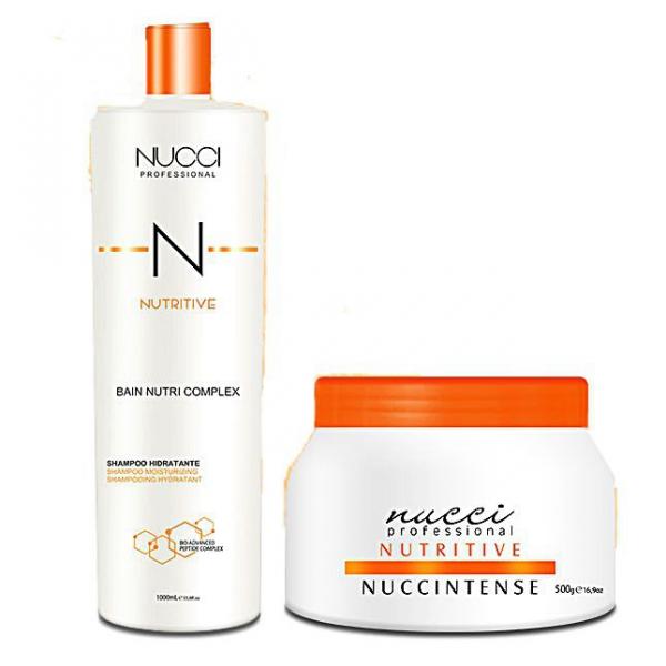 Kit Hidratante Nutritive Máscara E Shampoo Nucci 1litro 500g