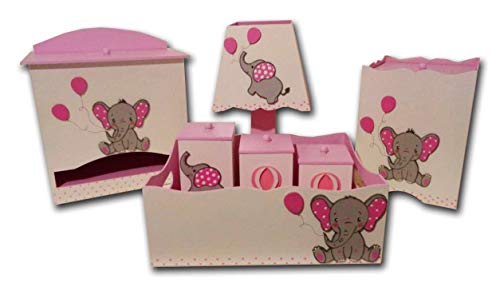 Kit Higiene Bebê Elefantinha Balão Rosa