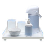 Kit Higiene Clean Acrílico Azul Quarto Bebê Infantil Menino