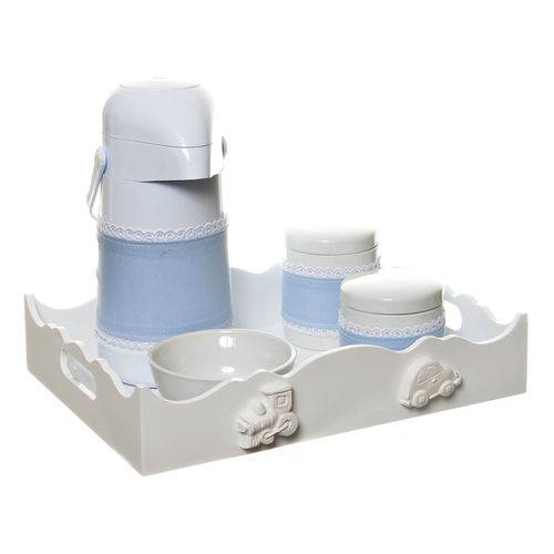 Kit Higiene com Porcelanas e Capa Meios de Transporte Quarto Bebê Menino