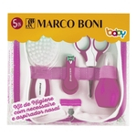 Kit Higiene Cuidados Para O Bebê Com Necessaire Rosa Marco Boni