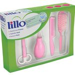 Kit Higiene Infantil Aspirador Tesoura Pente Escova Rosa Lillo
