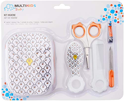 Kit Higiene, Multikids Baby, Branco/ Amarelo